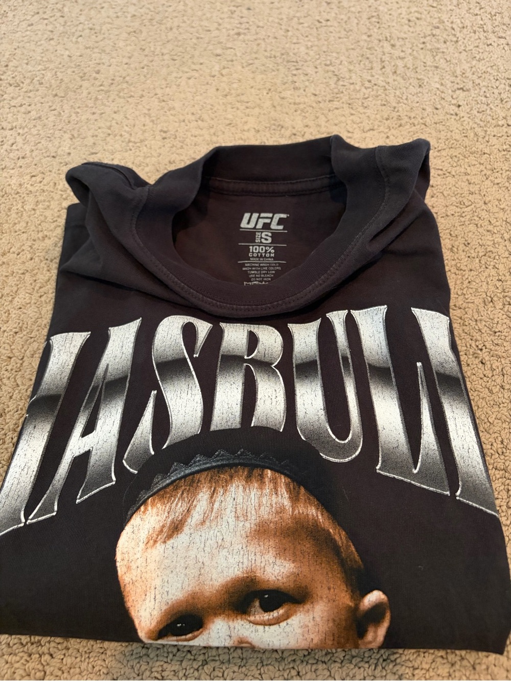 UFC Black Crewneck Logo Tee